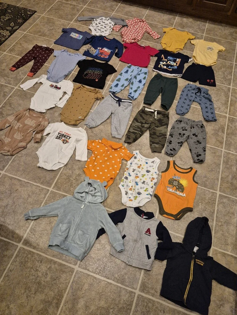 Lot Of 28 Baby Boy Clothing Items Size 12 Months, 28 Items!!!!